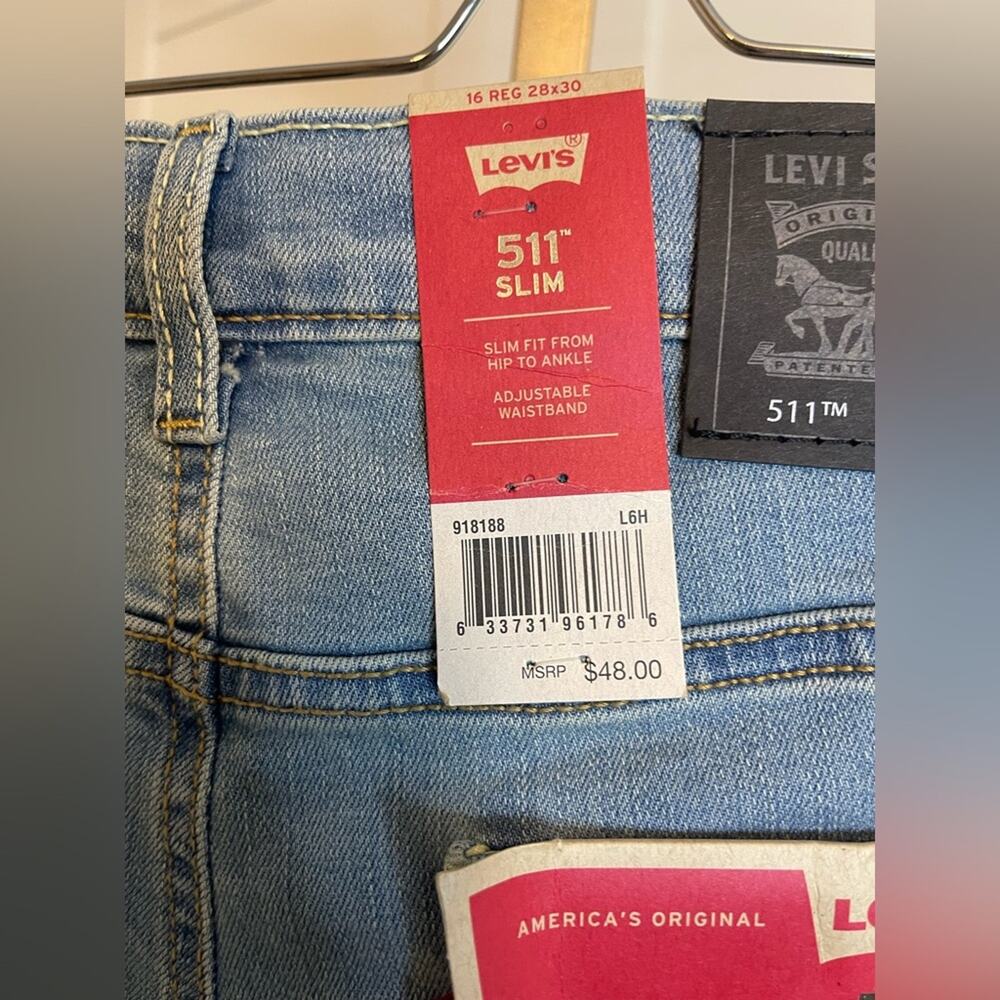 NWT and NWOT: Boys Size 16 511 Slim Levis- 2 pairs - Picture 5 of 12